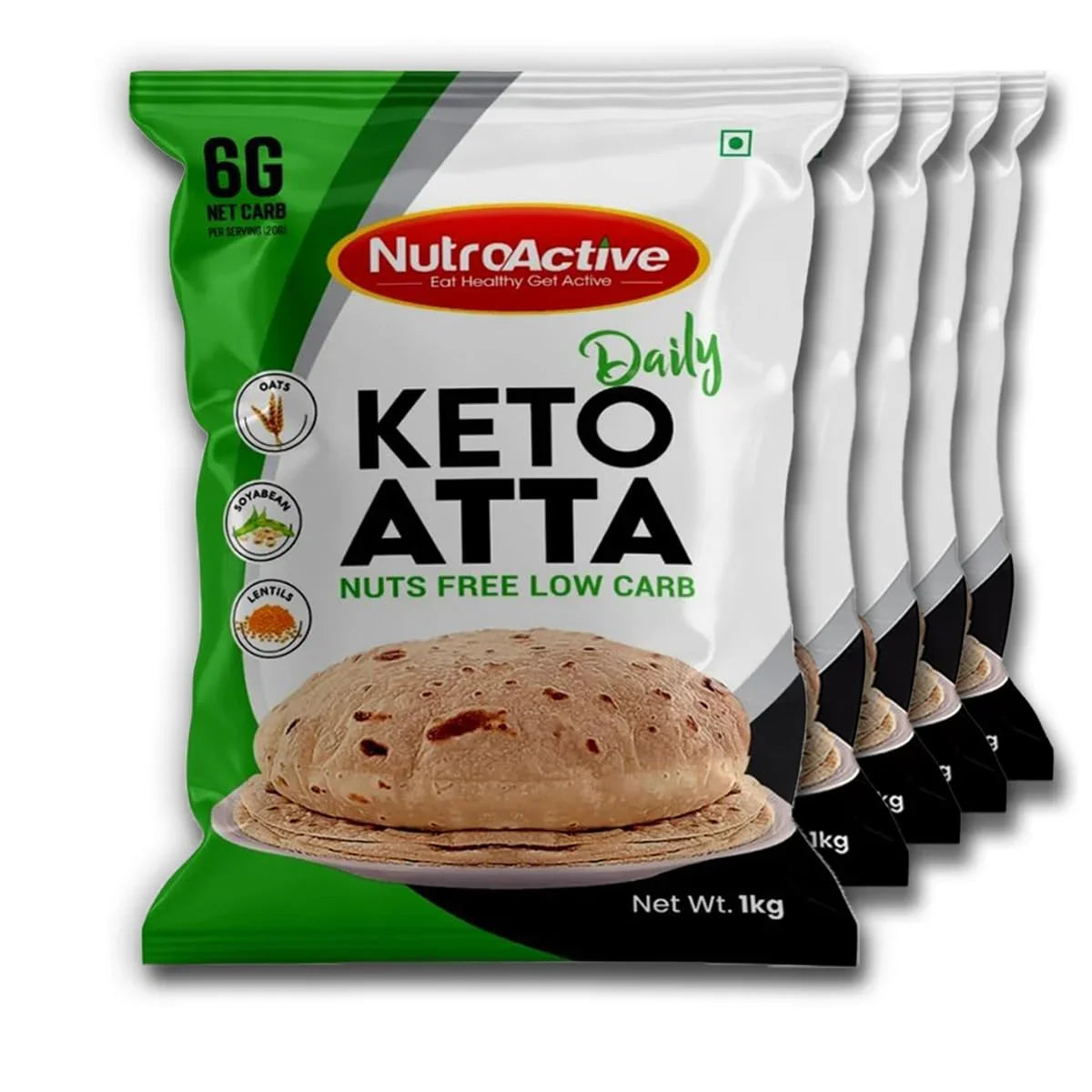 pack of 5 nutroactive keto atta daily