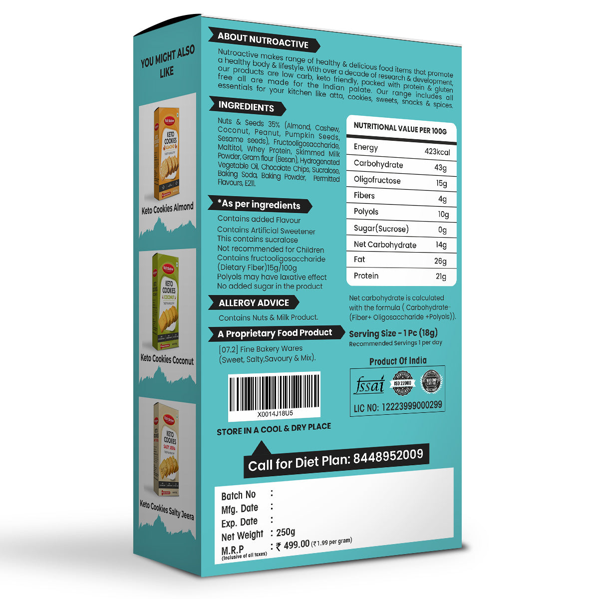 NutroActive Keto Rusk- 250g