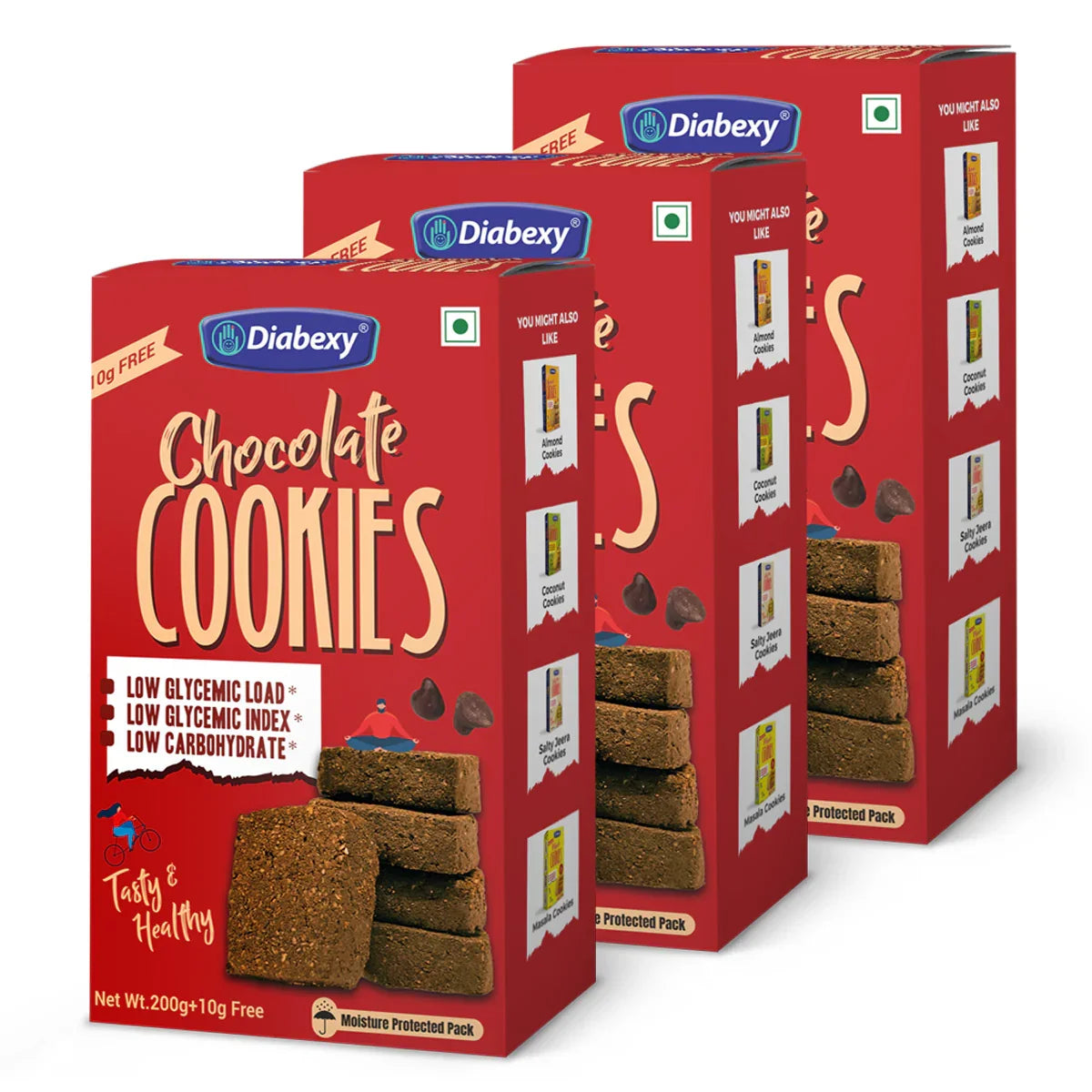 pack of 3 chocolate cookies