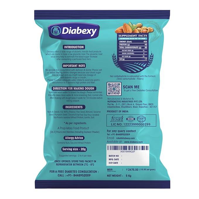 Diabexy Diabetes Kit for Beginners Atta, Reversol & EGL Chart Combo