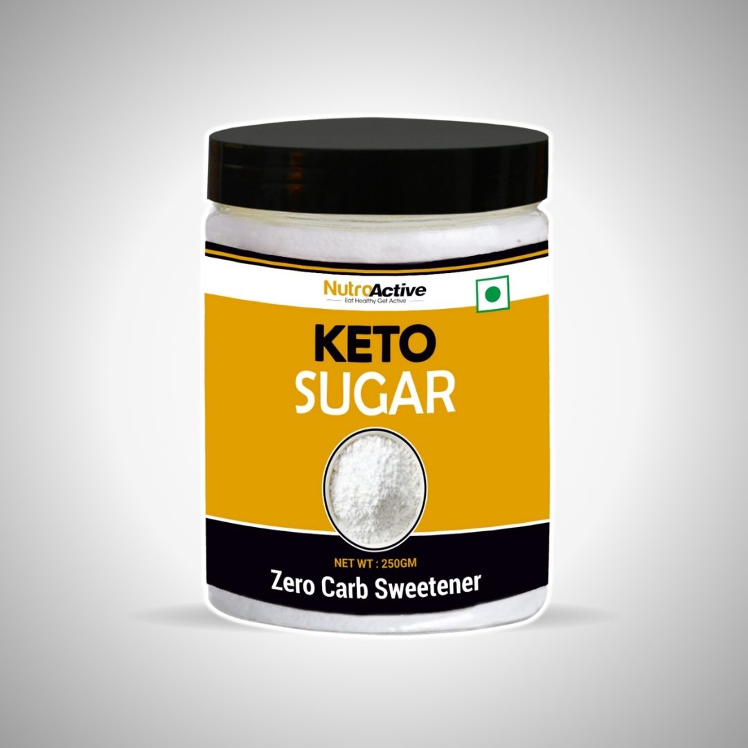 NutroActive Keto Sugar Zero Carb Sweetener 100% Sugar Free- 250gm