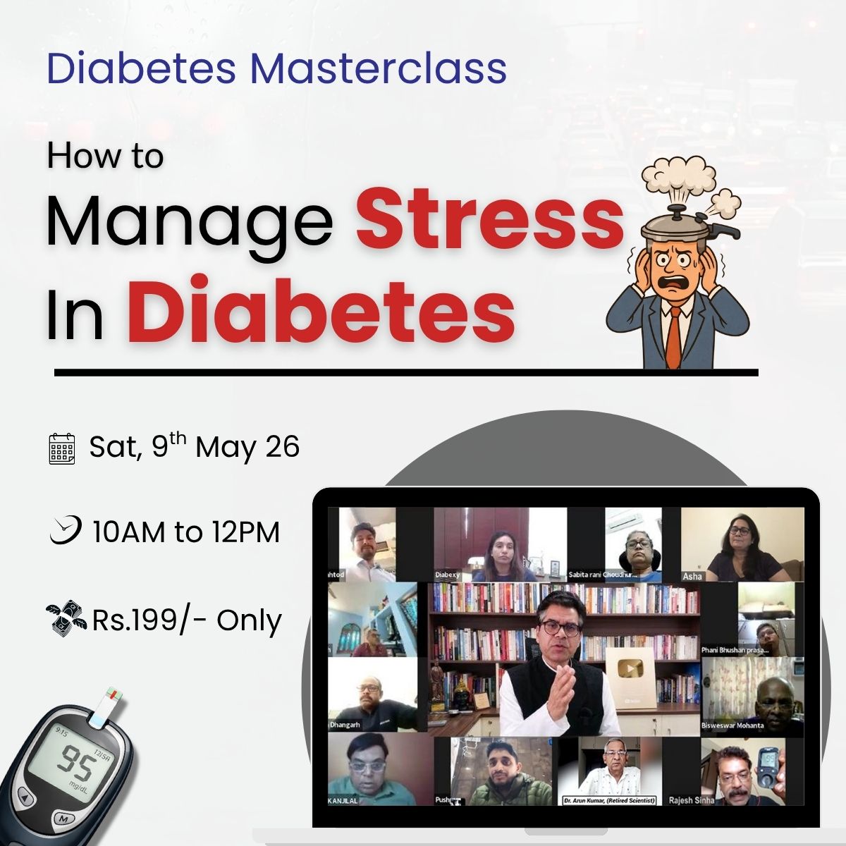 How to Manage Stress in Diabetes | 2 Hours Live Masterclass