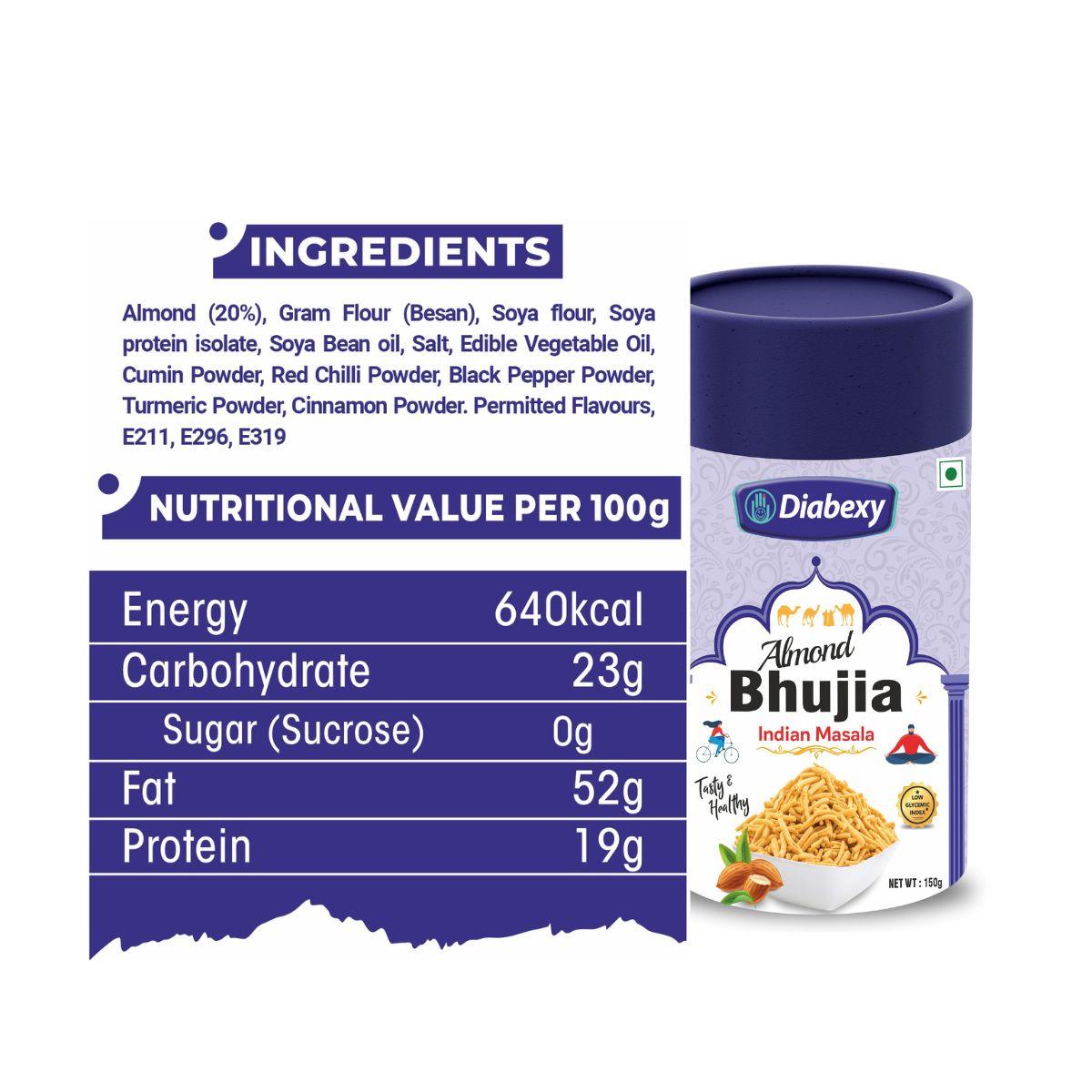 Diabexy Almond Bhujia | Indian Masala Flavor - Diabexy