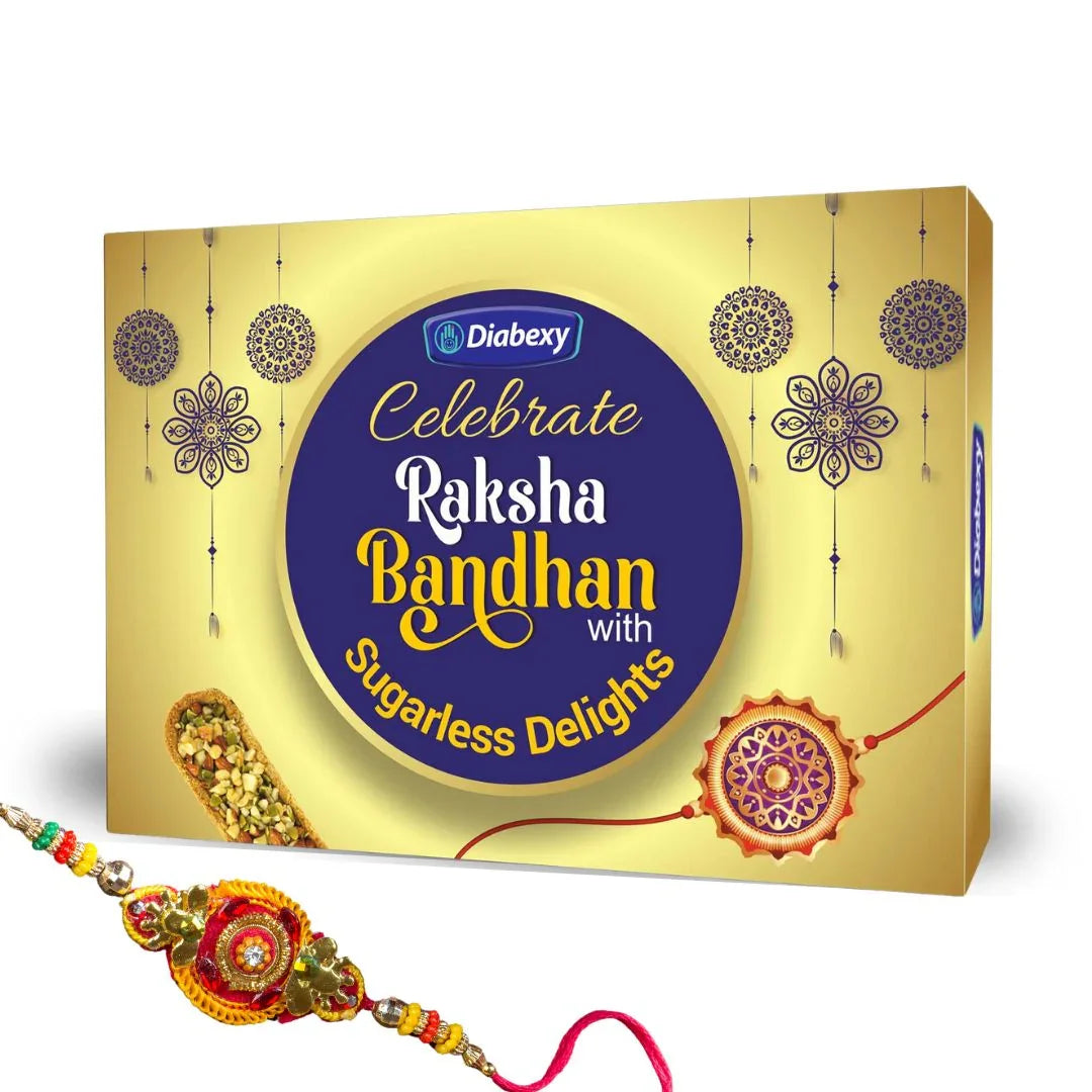 Celebrate Raksha Bandhan with Diabexy sugar free sweets, diabetic friendly mithai, and healthy gifts for siblings.